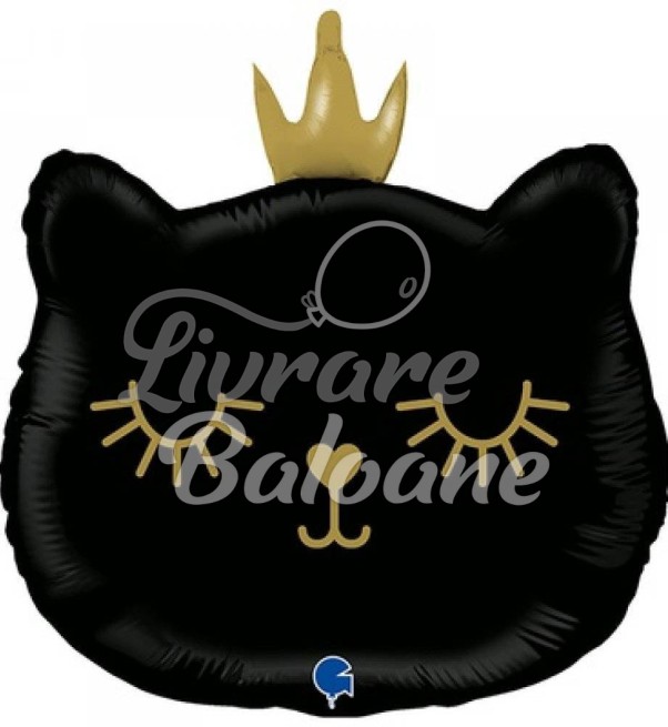 Balon cu Heliu_PISICA PRINȚESĂ NEAGRĂ