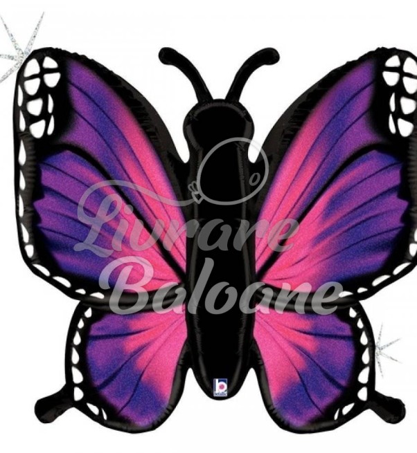Balon cu Heliu_Fluture roz radiant