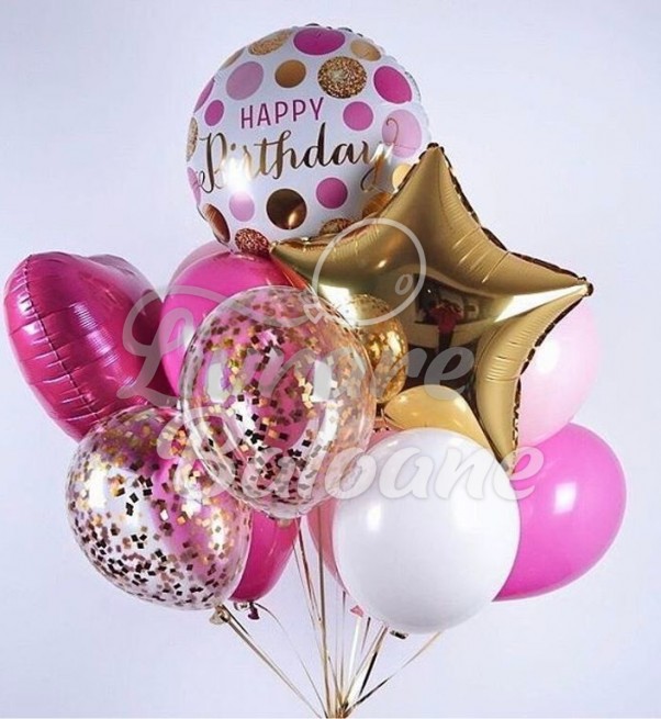 Baloane cu Heliu Happy Birthday (LB-12005)