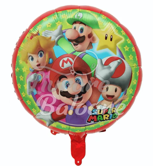 Balon cu Heliu_Super Mario_Cerc 46 cm